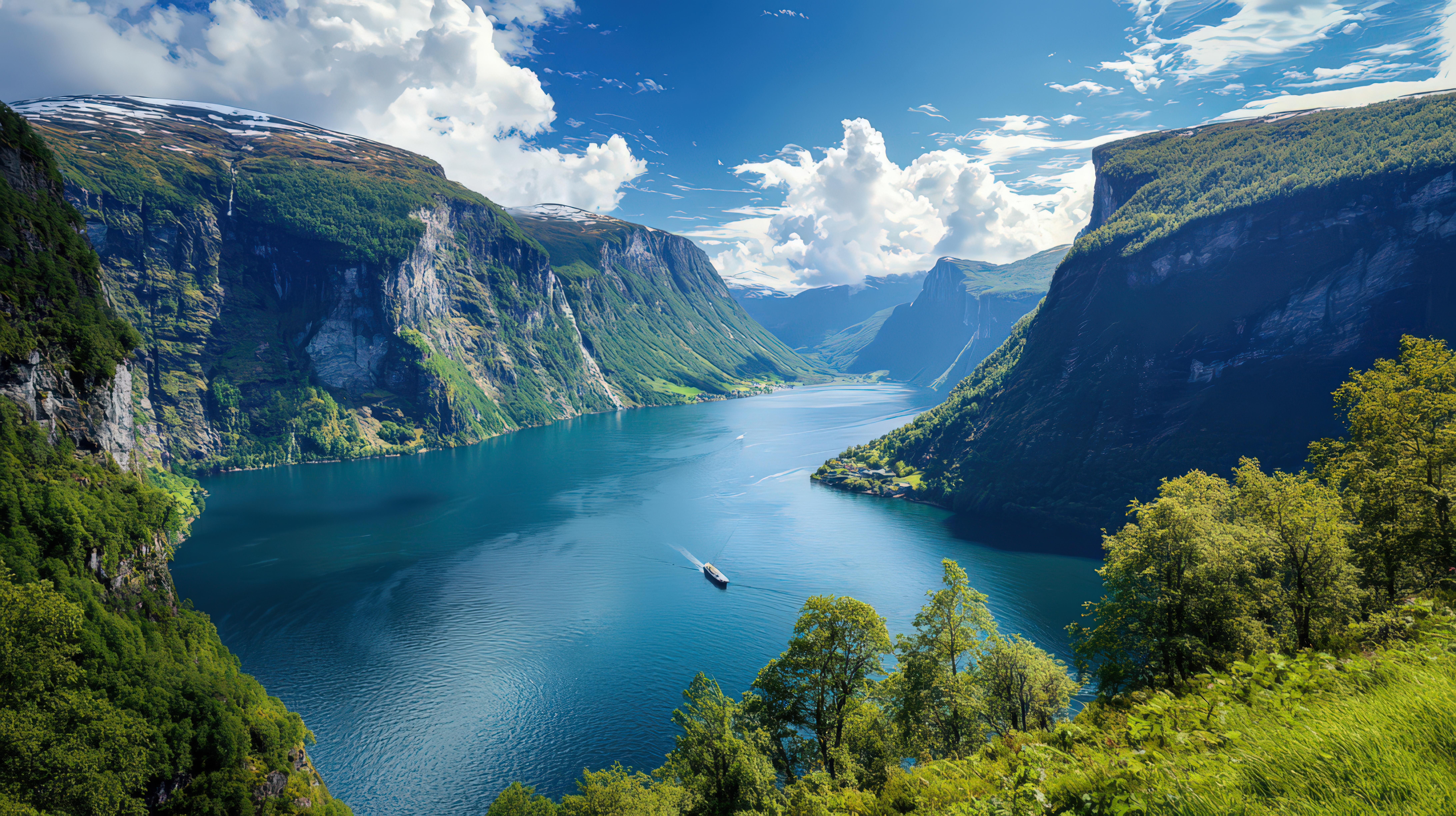 Sognefjord viewpoint — the fjord that the Rv55 climbs away from on its way to 1,434 meters